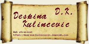 Despina Kulinčević vizit kartica